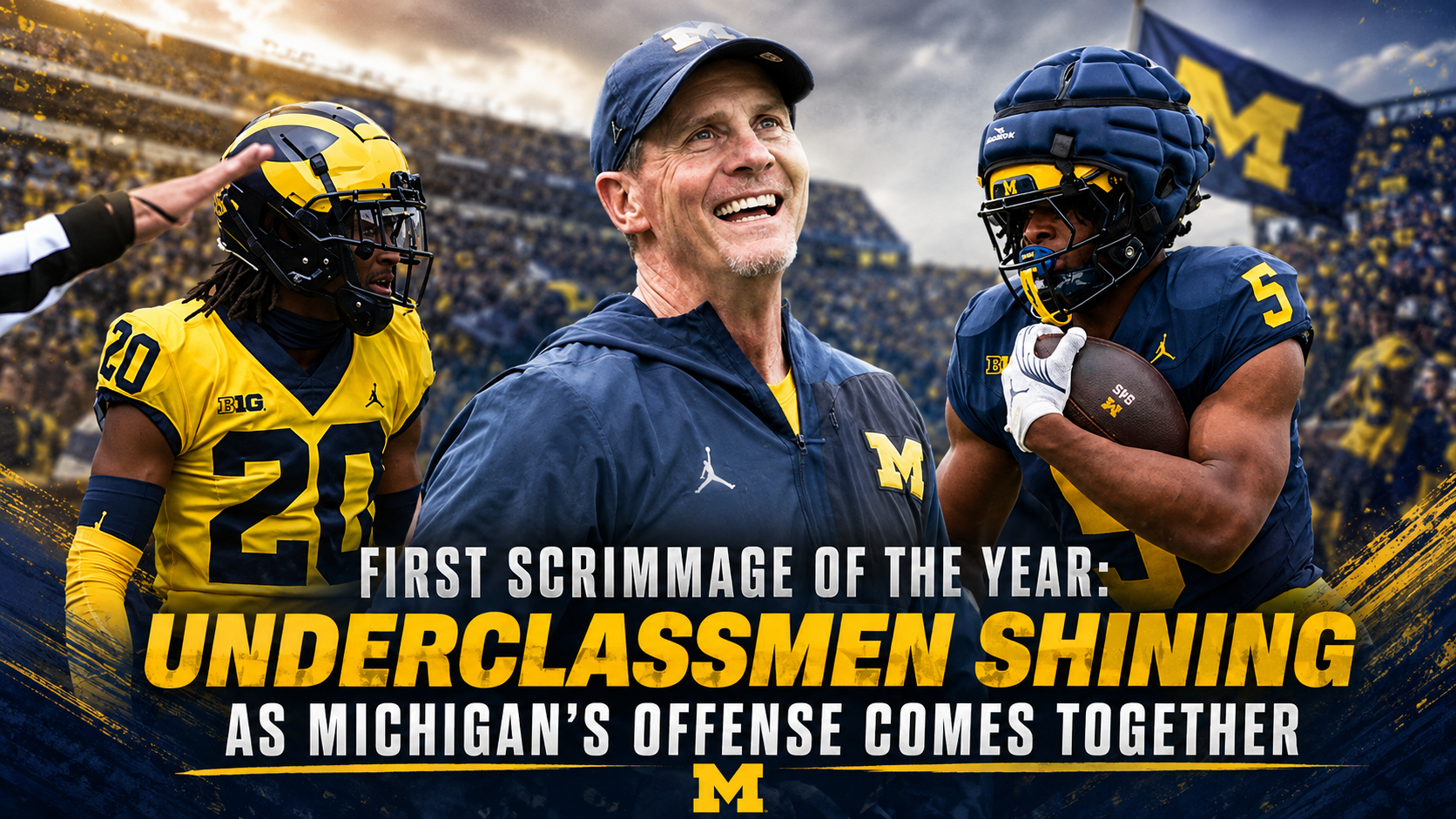 First Scrimmage of the Year: Underclassmen Shining as Michigan’s Offense Comes Together