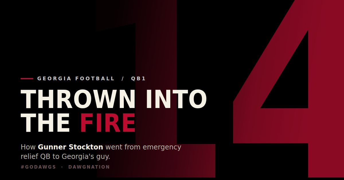 Thrown into a fire: how Gunner Stockton became Georgia’s guy